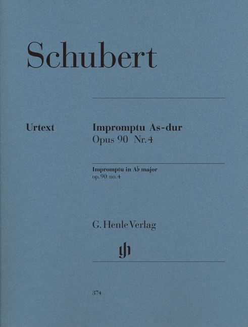 HENLE VERLAG SCHUBERT F. - IMPROMPTU A FLAT MAJOR OP. 90,4 D 899