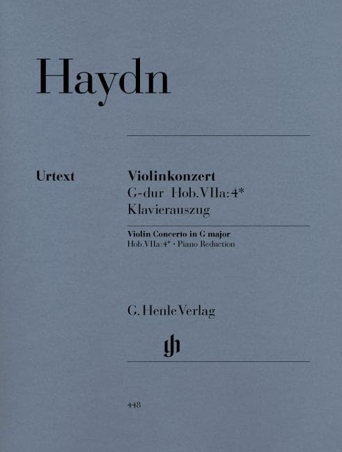 HENLE VERLAG HAYDN J. - CONCERTO FOR VIOLIN AND ORCHESTRA G MAJOR HOB. VIIA:4