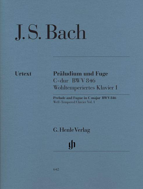 HENLE VERLAG BACH J.S. - PRELUDE AND FUGUE C MAJOR ( FROM THE WELL-TEMPERED CLAVIER PART I) BWV 846