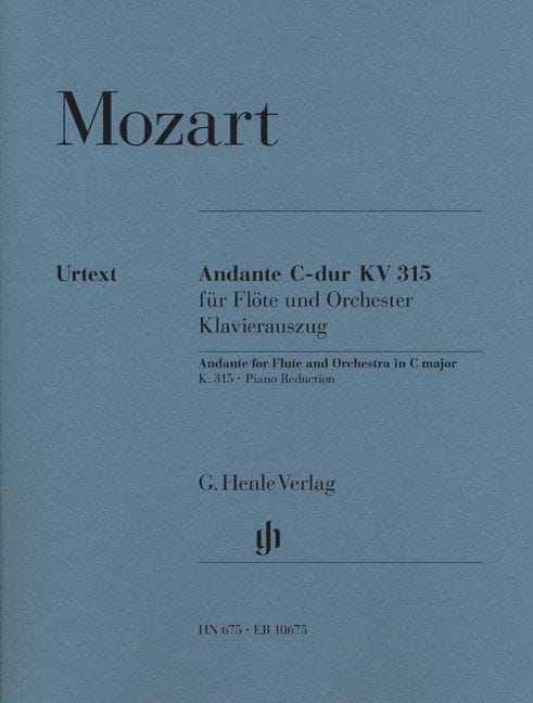 HENLE VERLAG MOZART W.A. - ANDANTE FOR FLUTE AND ORCHESTRA C MAJOR KV 315