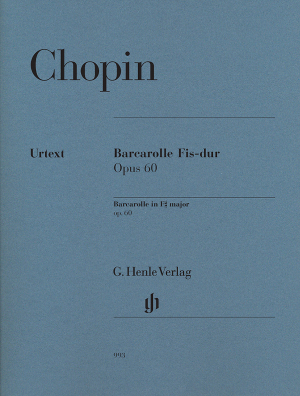 HENLE VERLAG CHOPIN F. - BARCAROLLE OP. 60 - PIANO
