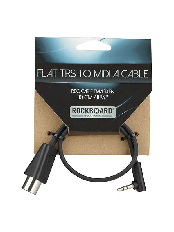 ROCKBOARD FLAT CABLE TRS TO MIDI TYPE A - 30 CM - BLACK