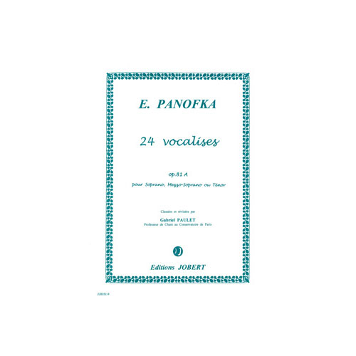 JOBERT PANOFKA E. - VOCALISES VOL.1 OP.81A (24) - VOIX ELEVEE, PIANO