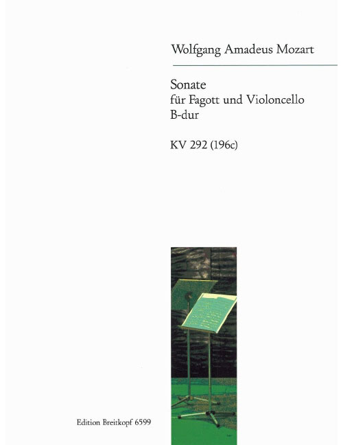 EDITION BREITKOPF MOZART WOLFGANG AMADEUS - SONATE B-DUR KV 292 (196C) - BASSOON, CELLO
