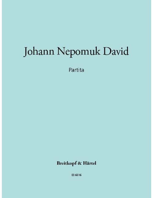 EDITION BREITKOPF DAVID JOHANN NEPOMUK - PARTITA - ORGAN