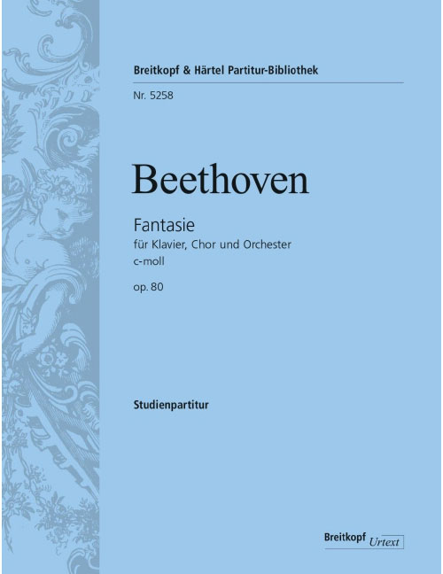 EDITION BREITKOPF BEETHOVEN LUDWIG VAN - CHORFANTASIE C-MOLL OP. 80 - PIANO, MIXED CHOIR, ORCHESTRA