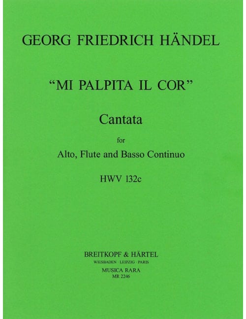 EDITION BREITKOPF HÄNDEL G. F. - MI PALPITA IL COR HWV 132 - ALTO ET INSTRUMENTS