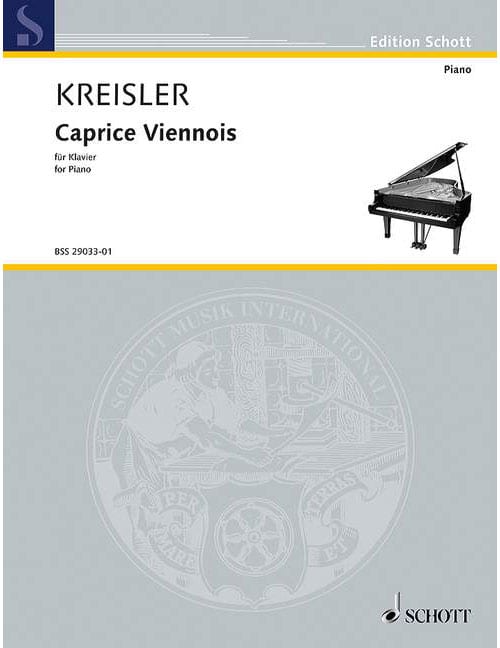 SCHOTT KREISLER FRITZ - CAPRICE VIENNOIS OP.2 - VIOLIN AND PIANO