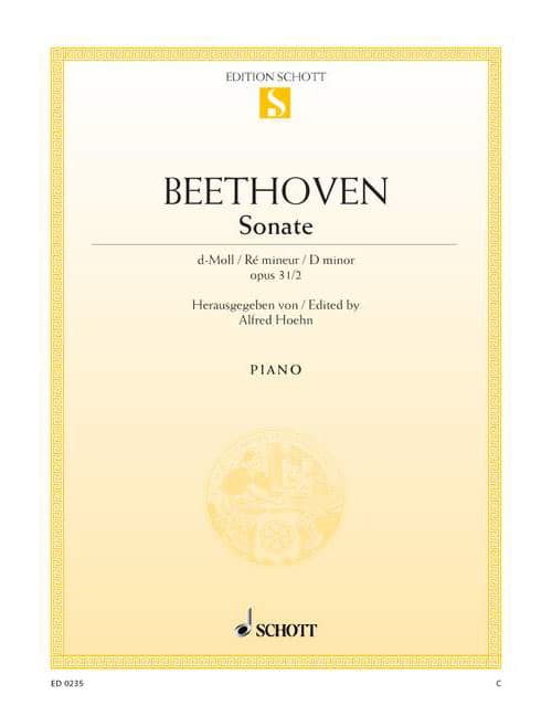 SCHOTT BEETHOVEN L.V. - SONATA D MINOR OP. 31/2 - PIANO