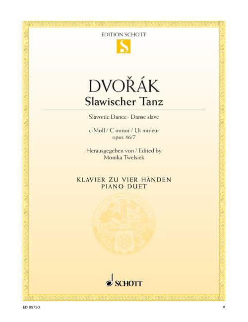SCHOTT DVORAK ANTON - SLAVONIC DANCE NO. 7 C MINOR OP. 46/7 - PIANO