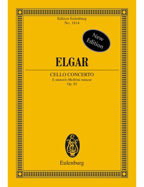 EULENBURG ELGAR EDWARD - CONCERTO E MINOR OP. 85 - CELLO AND ORCHESTRA
