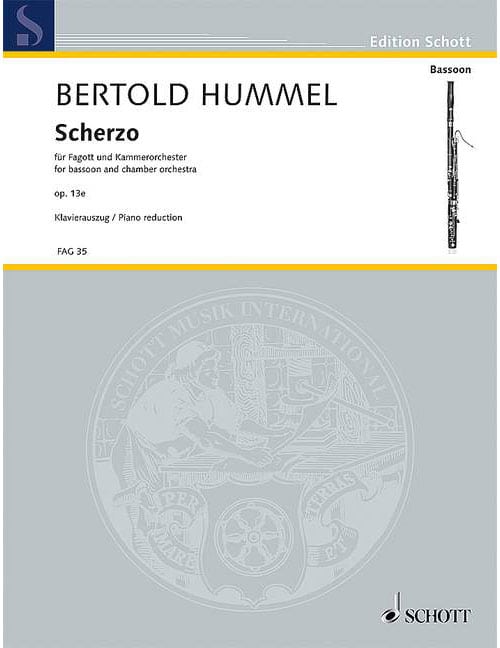 SCHOTT HUMMEL B. - SCHERZO OP. 13E - BASSON