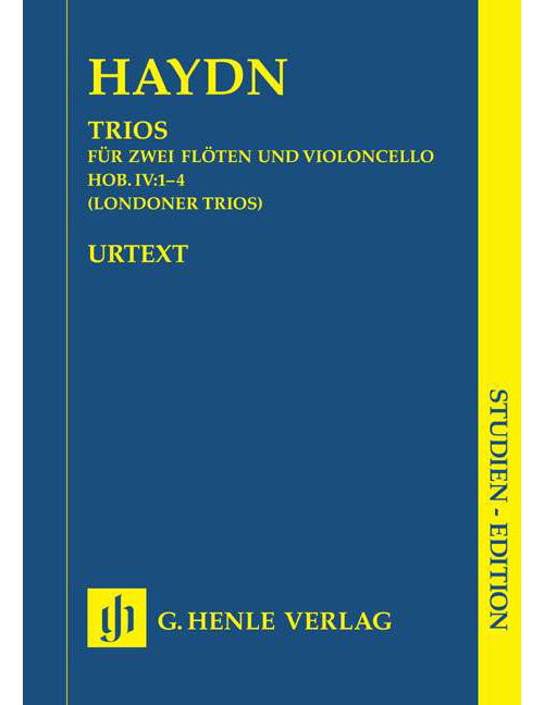 HENLE VERLAG HAYDN J. - TRIOS FOR TWO FLUTES AND VIOLONCELLO HOB. IV:1-4 (LONDON TRIOS)