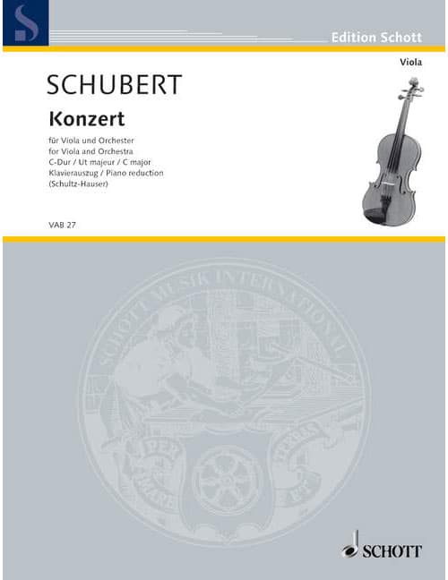 SCHOTT SCHUBERT JOSEPH - KONZERT C-DUR - ALTO & PIANO