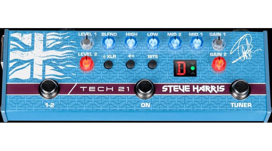 TECH21 SH1 STEVE HARRIS SIGNATURE PEDAL PREAMPLIFIER FOR BASS