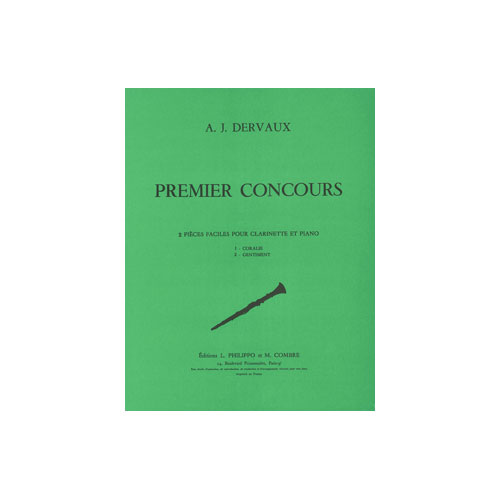 COMBRE DERVAUX ANDRE-JEAN - PREMIER CONCOURS (CORALIE - GENTIMENT) - CLARINETTE ET PIANO