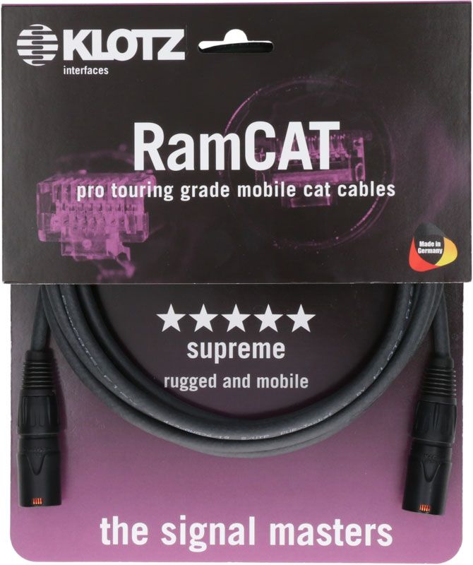 KLOTZ RAMCAT5 CABLE 0,3 M, BLACK,ETHERCON - ETHERCON