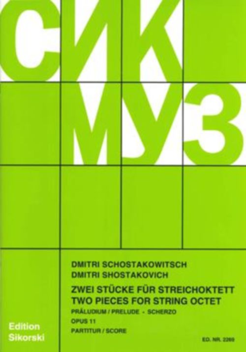 SIKORSKI CHOSTAKOVITCH D. - PRELUDE & SCHERZO FOR STRING OCTET OP.11 - CONDUCTEUR