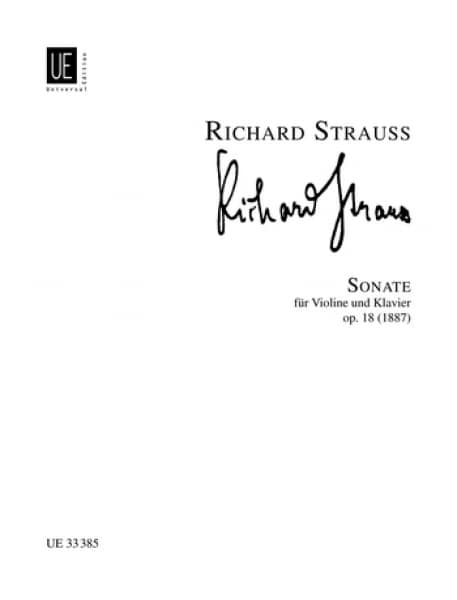 UNIVERSAL EDITION STRAUSS R. - SONATA OP.18 E-FLAT MAJOR - VIOLON, PIANO